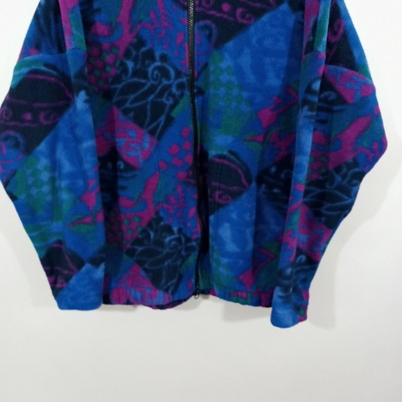 Men's Vintage 80's 90's KENYON POLARTEC Vibrant Full Zip Fleece Sweater Size M - Picture 3 of 9